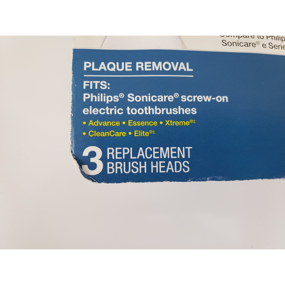 CVS Health 3 PACK Sonic Clean Philips Sonicare Replacement Screw On Brush Heads - Picture 4 of 5